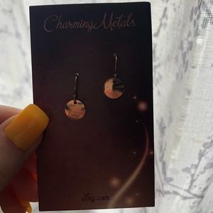 Dangly gold earrings from Etsy